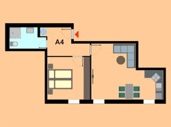 Apartmán A4 - 2+kk 44,55 m2
