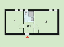 Komerční prostor K1 - 35,78 m2