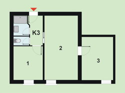 Komerční prostor K3 44,74 m2